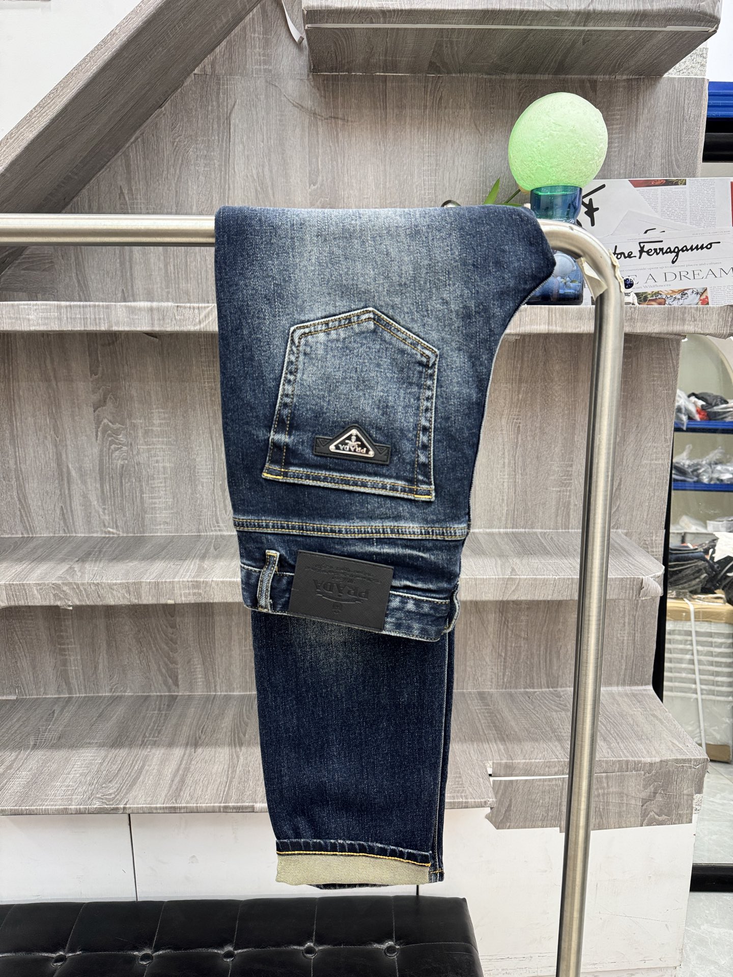 Prada Blue Straight Leg Jeans