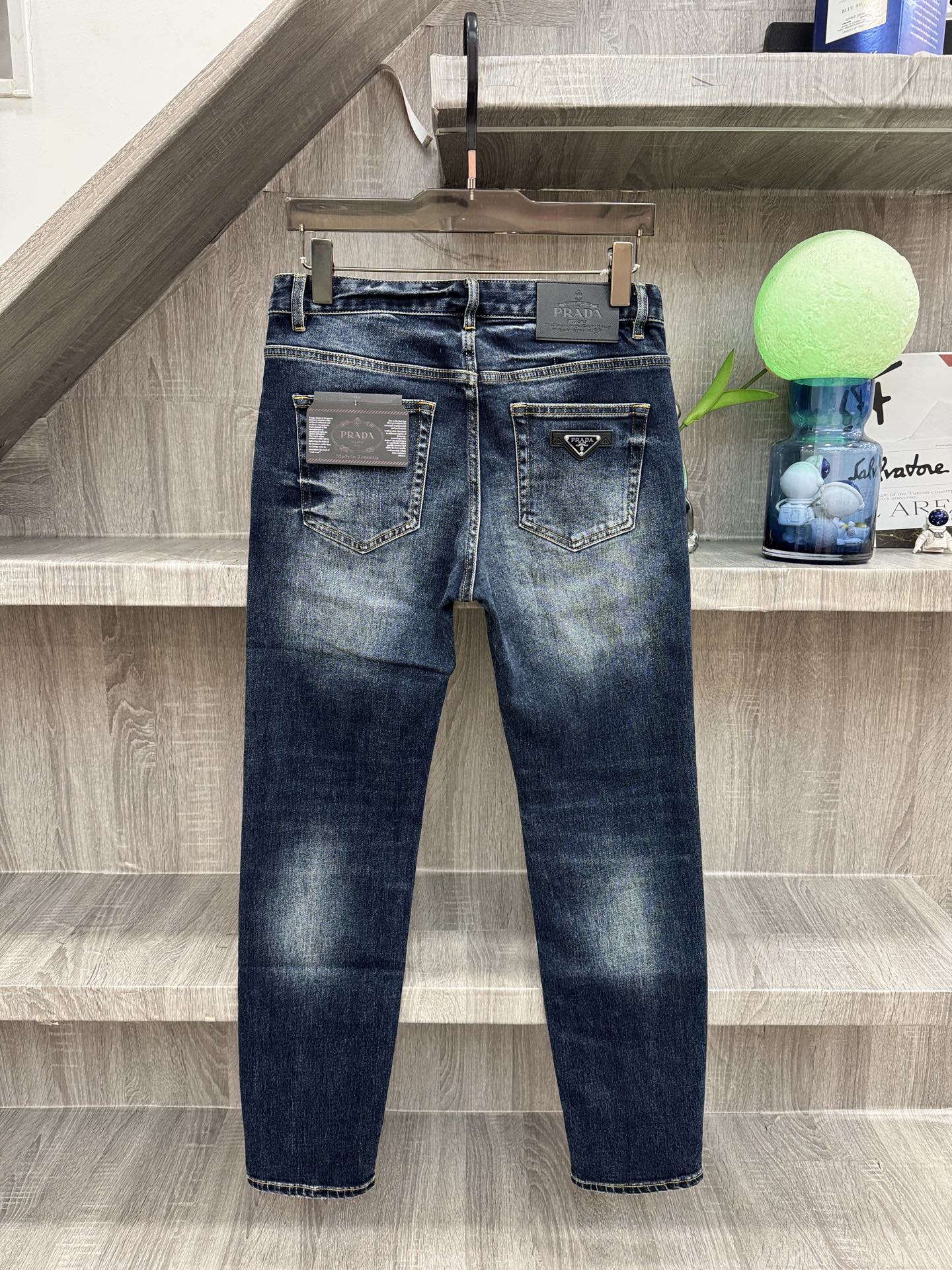 PRAD普拉哒😘秋冬26👖深绽蓝洗水 新品牛仔裤 专柜原版代购品质 🆕颜色超级漂亮 奢华独家五皮牌 工艺+洗水外贸📝品质