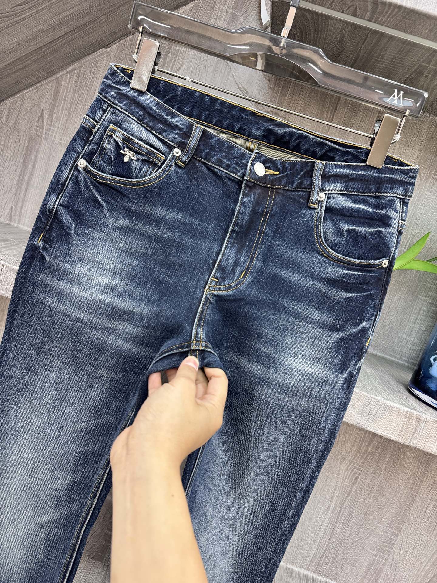 PRAD普拉哒😘秋冬26👖深绽蓝洗水 新品牛仔裤 专柜原版代购品质 🆕颜色超级漂亮 奢华独家五皮牌 工艺+洗水外贸📝品质