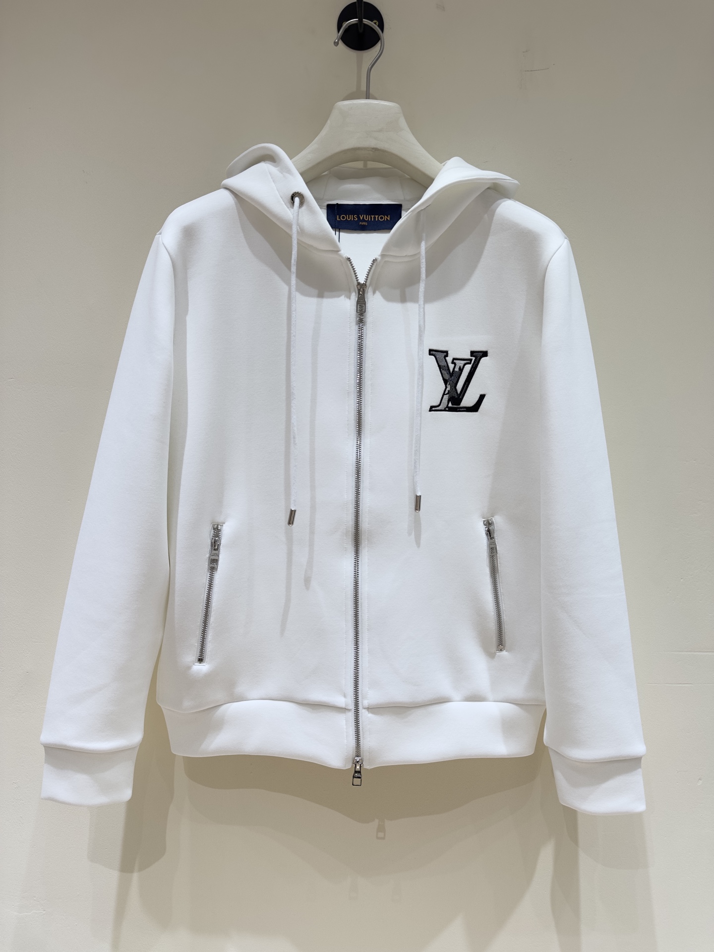 Louis Vuitton Men's White Air Cotton Sweatshirt Jacket - Fashion Show
