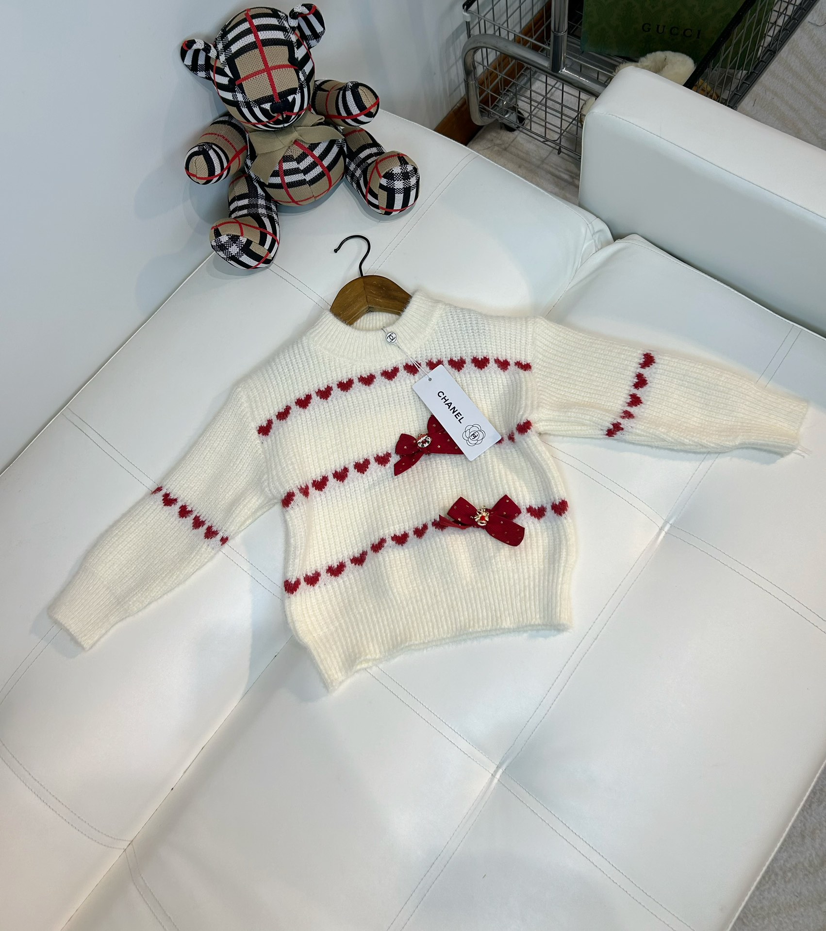 2023 Christmas Child Knitting Sweater with Glamorous Theme and Soft Mink Velvets - 图片 2