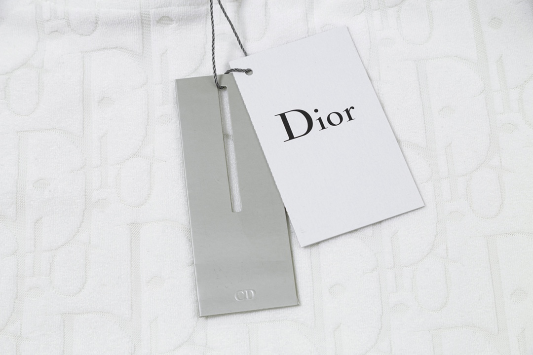 Dior 迪奥 24SS秋季暗纹满印连帽卫衣 经典Dior字母暗纹老花毛巾绣