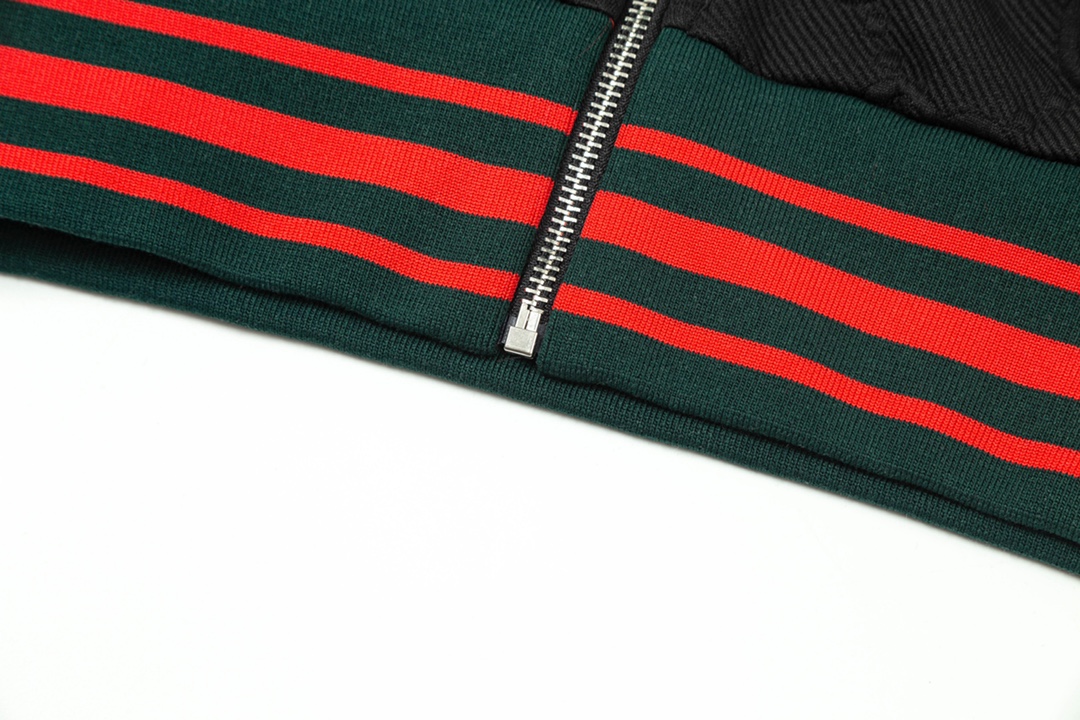 “Gucci Black Logo Band Jacket: High-Quality Classic with Special Details” - 图片 7