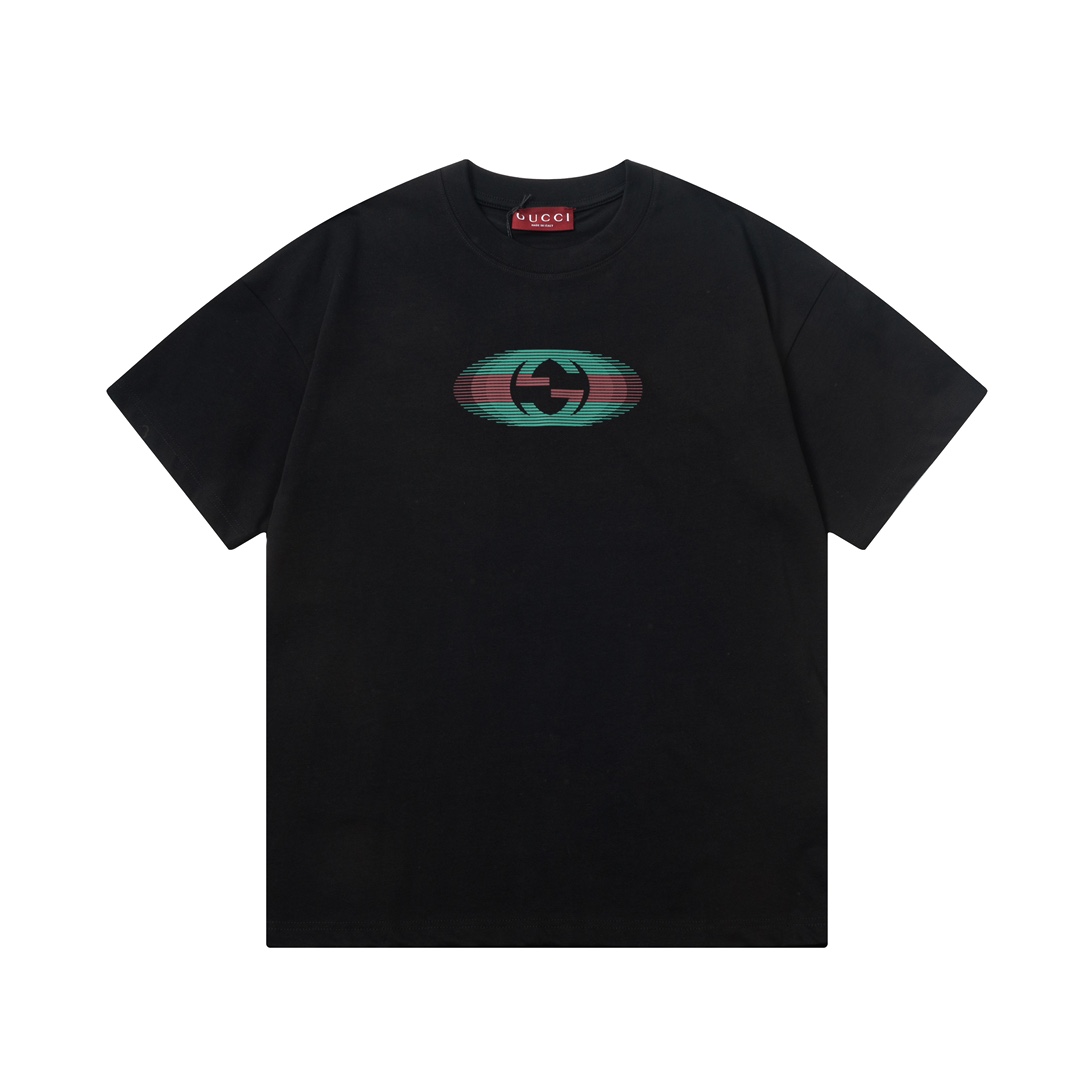 GUCCI Gucci sitio web oficial sincronizado, 2025 nuevo, tejido de algodón puro de doble hilo de 270g personalizado, est…
