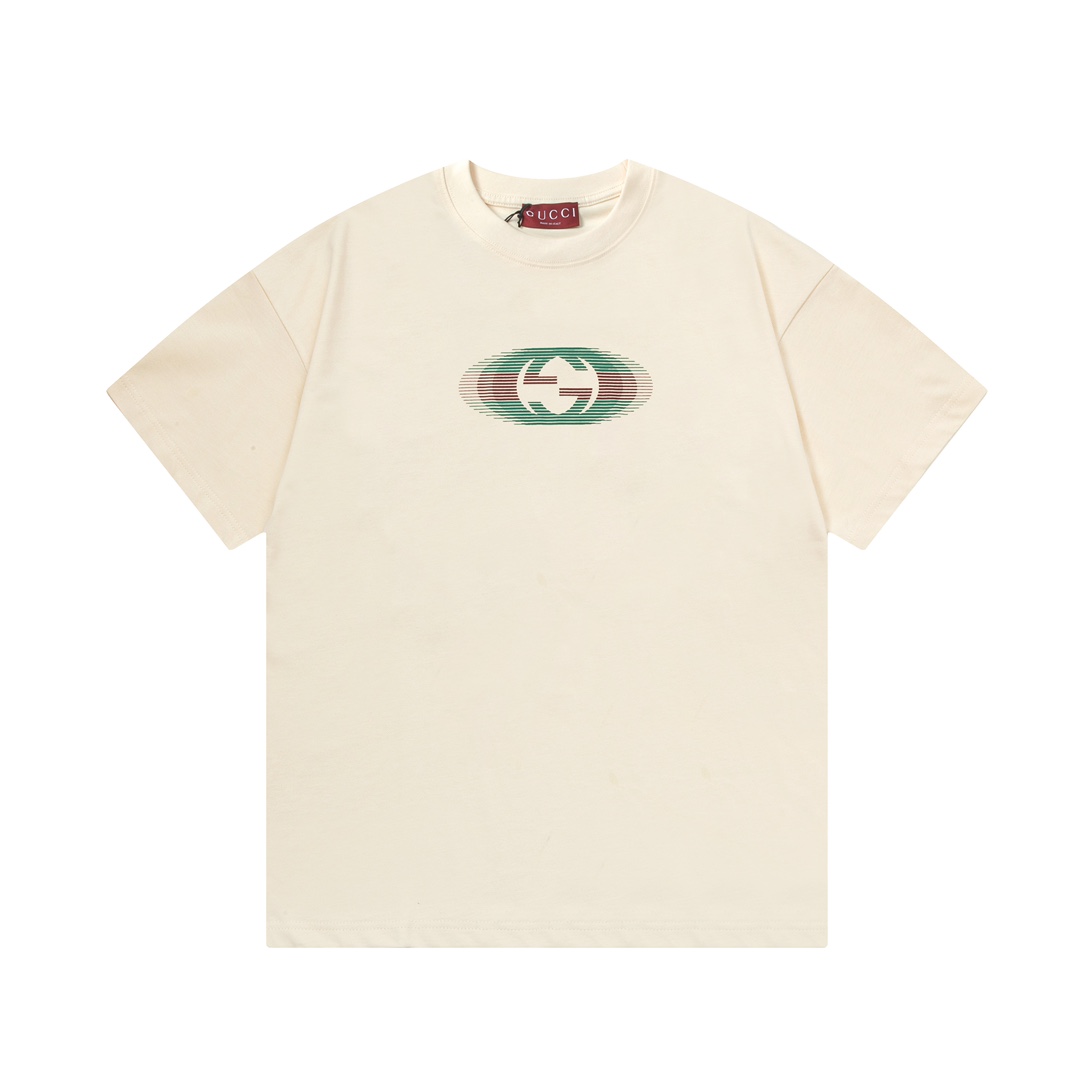 GUCCI Gucci sitio web oficial sincronizado, 2025 nuevo, tejido de algodón puro de doble hilo de 270g personalizado, est…