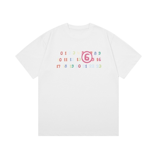 MM6 Maison Margiela T-shirt met Nummer Logo - Comfortabele Pasvorm 1 MM6 Maison Margiela T-shirt met Nummer Logo - Comfortabele Pasvorm