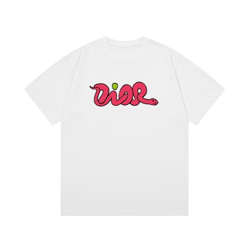 Dior Snake Year Custom Cartoon Snake Logo White Short Sleeve T-Shirt 1 Dior Snake Year Custom Cartoon Snake Logo White Short Sleeve T-Shirt