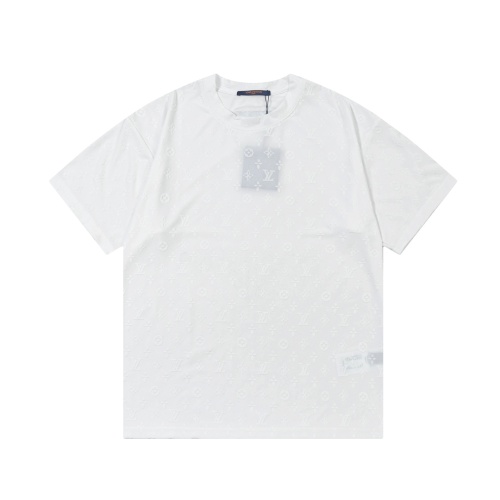 Louis Vuitton White Jacquard Knit T-Shirt, Short Sleeve, Unisex Style