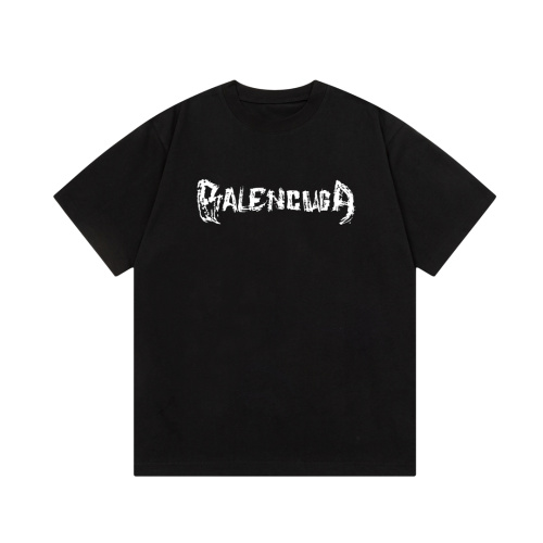 Balenciaga Hand-Painted Logo T-Shirt, Unisex, 100% Cotton, Black, XS-L 1 Balenciaga Hand-Painted Logo T-Shirt, Unisex, 100% Cotton, Black, XS-L