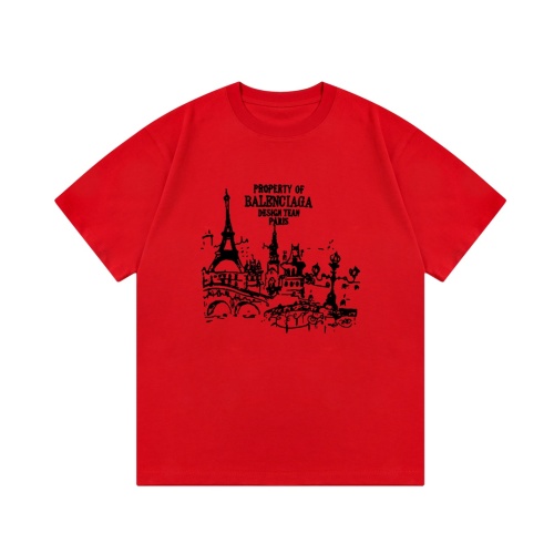 Balenciaga Paris Landscape Logo Graphic Print Short Sleeve Cotton T-Shirt 1 Balenciaga Paris Landscape Logo Graphic Print Short Sleeve Cotton T-Shirt