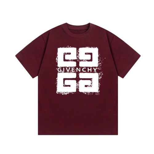 T-shirt Givenchy Rouge Ancola avec Logo Imprimé Distressed 1 T-shirt Givenchy Rouge Ancola avec Logo Imprimé Distressed