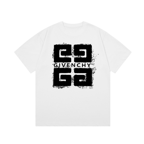 Givenchy Gradient Logo Print Short Sleeve T-Shirt, Unisex Retro Style 1 Givenchy Gradient Logo Print Short Sleeve T-Shirt, Unisex Retro Style