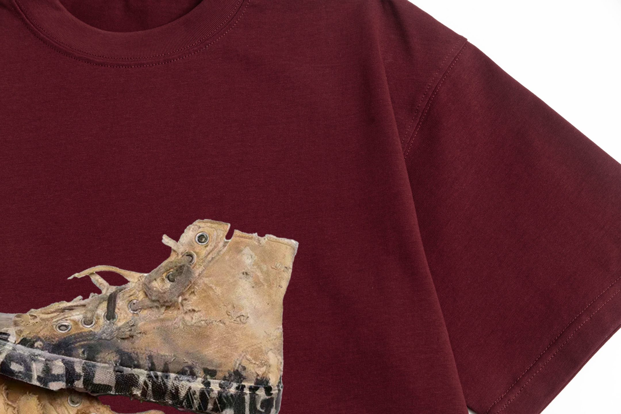 Balenciaga Vintage Shoe Print T-Shirt, Unisex Cotton Tee, Fashionable Streetwear 5 i1736932246641 9189 0 3