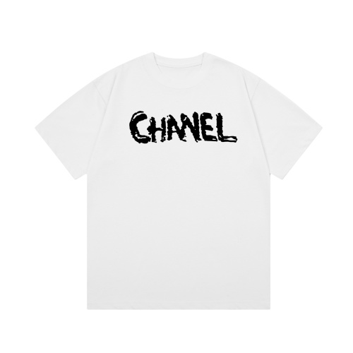 Chanel Graffiti Logo Cotton T-Shirt, Retro 80s Inspired, Unisex Style 1 Chanel Graffiti Logo Cotton T-Shirt, Retro 80s Inspired, Unisex Style