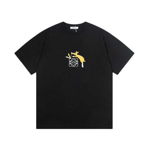 Loewe Camiseta Negra con Bordado de Ardilla y Logo para Hombre y Mujer 1 Loewe Camiseta Negra con Bordado de Ardilla y Logo para Hombre y Mujer