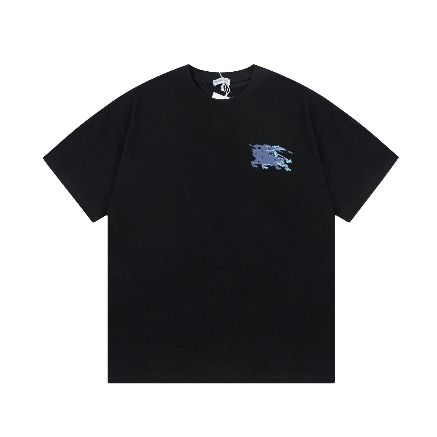 Burberry 2025, nuevo estilo, logotipo de caballo de guerra superpuesto, mismo estilo para hombres y mujeres, camiseta d…