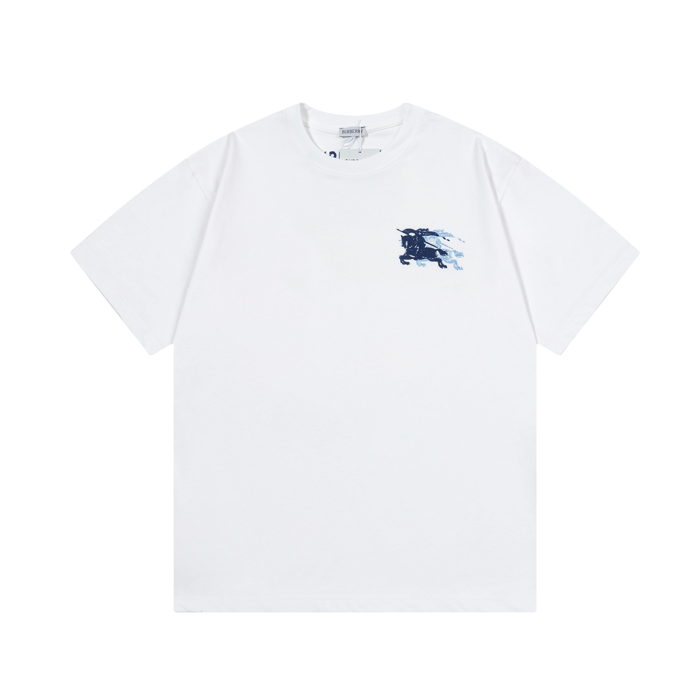 Burberry 2025, nuevo estilo, logotipo de caballo de guerra superpuesto, mismo estilo para hombres y mujeres, camiseta d…