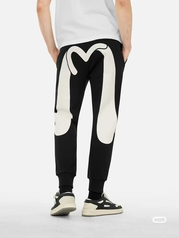 Pantalones deportivos casuales para hombre EVISU Fukujin primavera 2025 nuevo estilo con estampado de gaviota y M grand…
