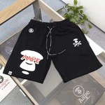 Aape Clothing Shorts Shop the Best High Quality
 Black Printing Unisex Cotton Spring/Summer Collection Casual