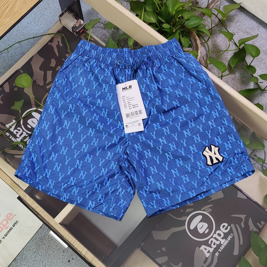 MLB Clothing Shorts Blue Printing Unisex Casual