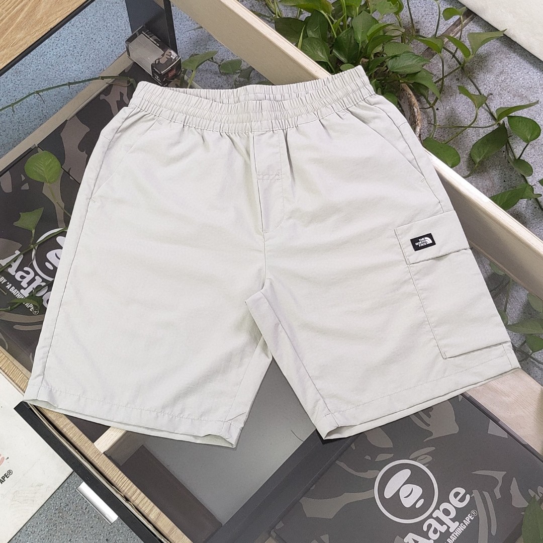 The North Face Clothing Shorts Grey Embroidery Unisex Spring/Summer Collection Casual
