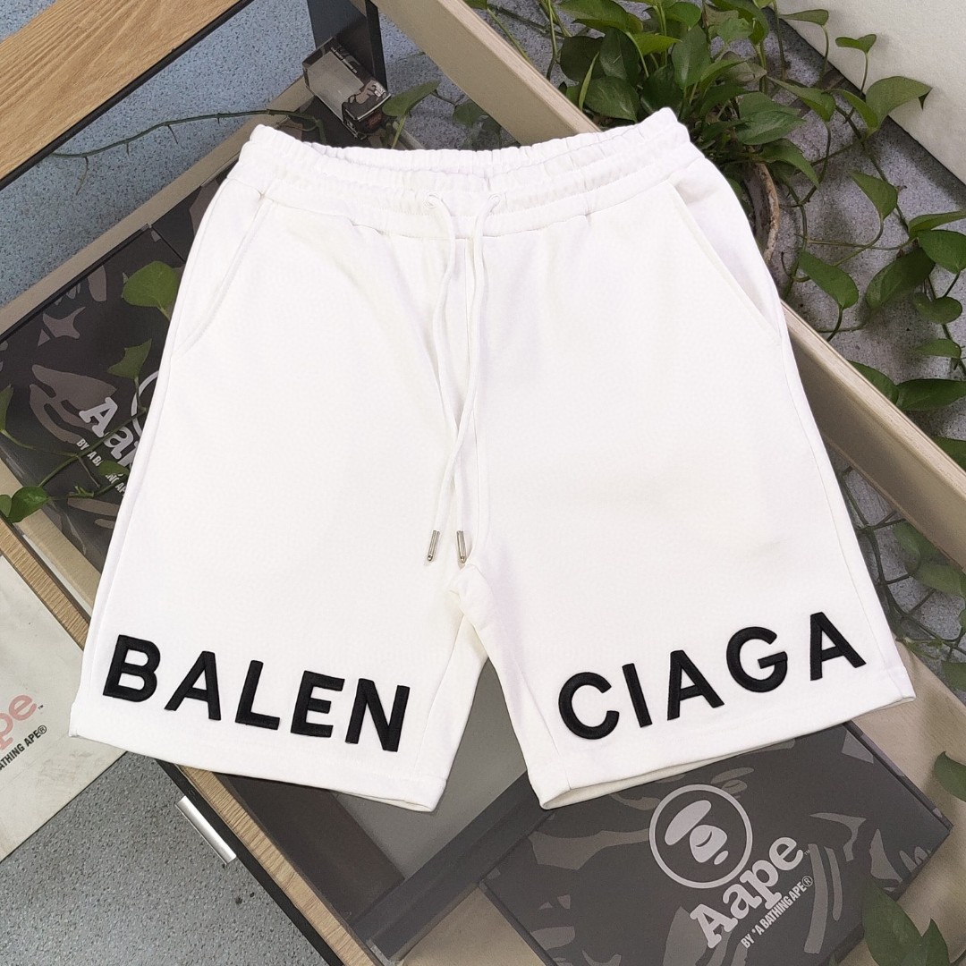 How to find replica Shop
 Balenciaga Clothing Shorts White Embroidery Unisex