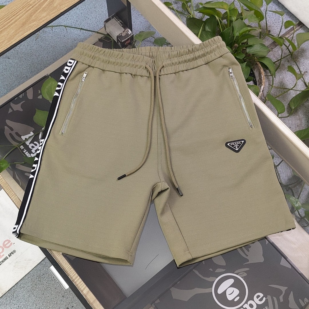 2023 Replica
 Prada mirror quality
 Clothing Shorts Army Green Unisex