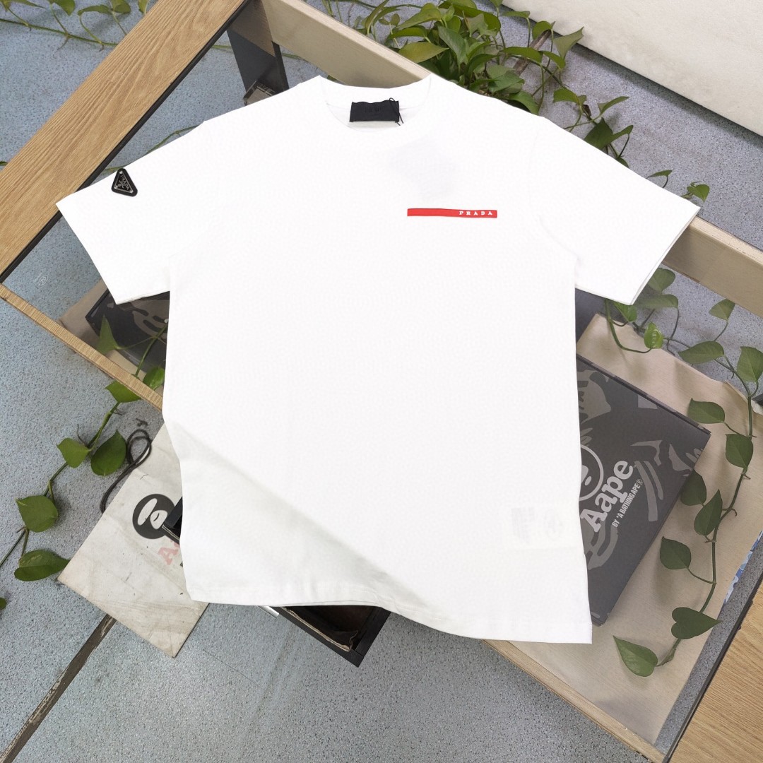 Where can you buy a replica
 Prada Clothing T-Shirt Black White Unisex Cotton PU Spring/Summer Collection Short Sleeve