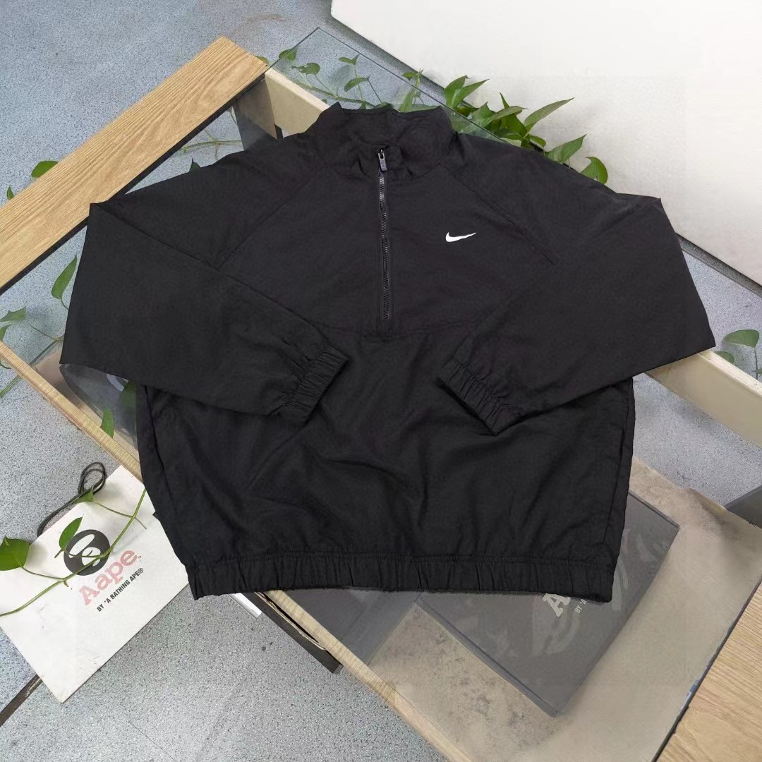 Nike Clothing Coats & Jackets Windbreaker Black Printing Unisex Fall/Winter Collection Fashion Casual