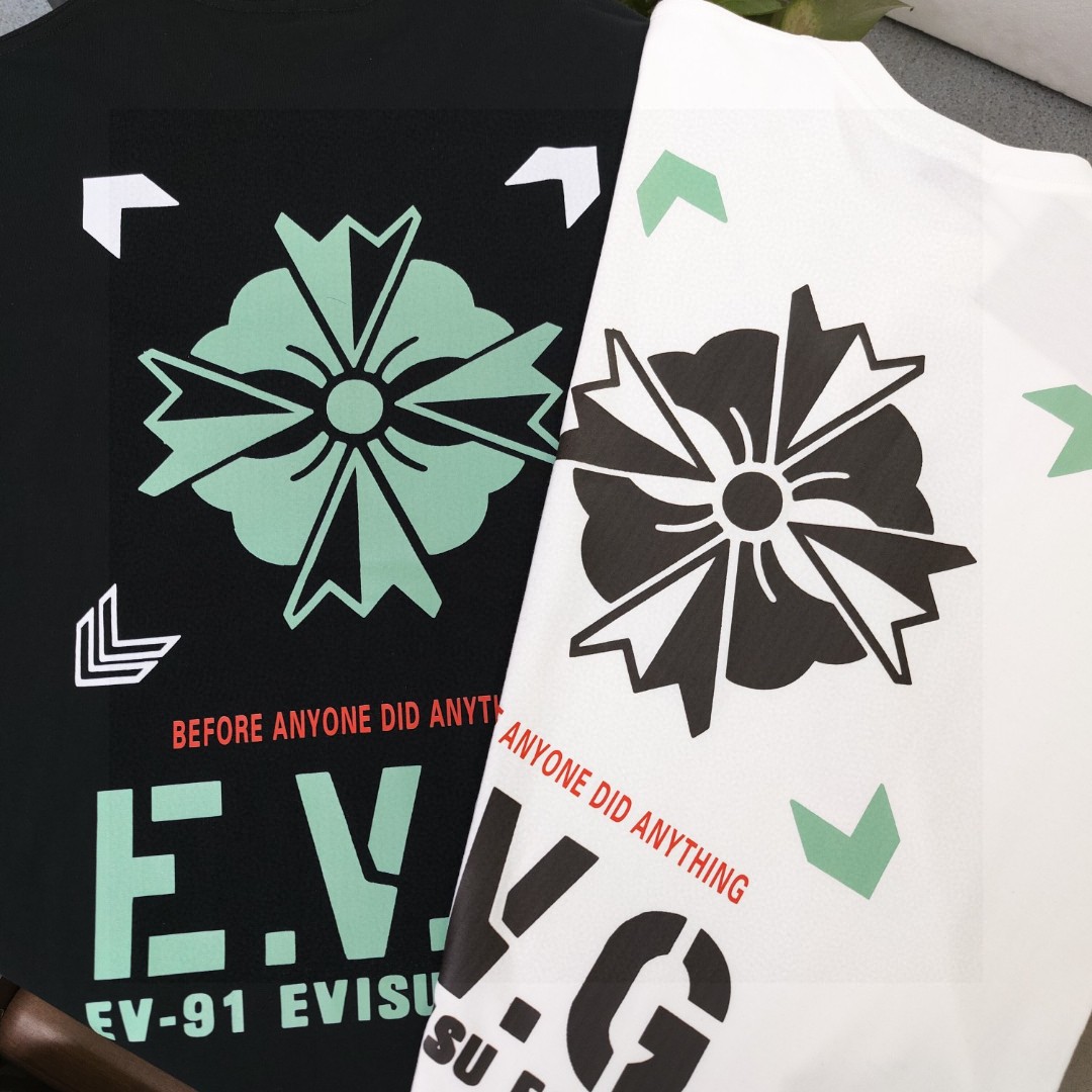 Evisu Camiseta de Manga Corta con Estampado de Gaviota para Hombre y Mujer 8 a1719086283973 6220