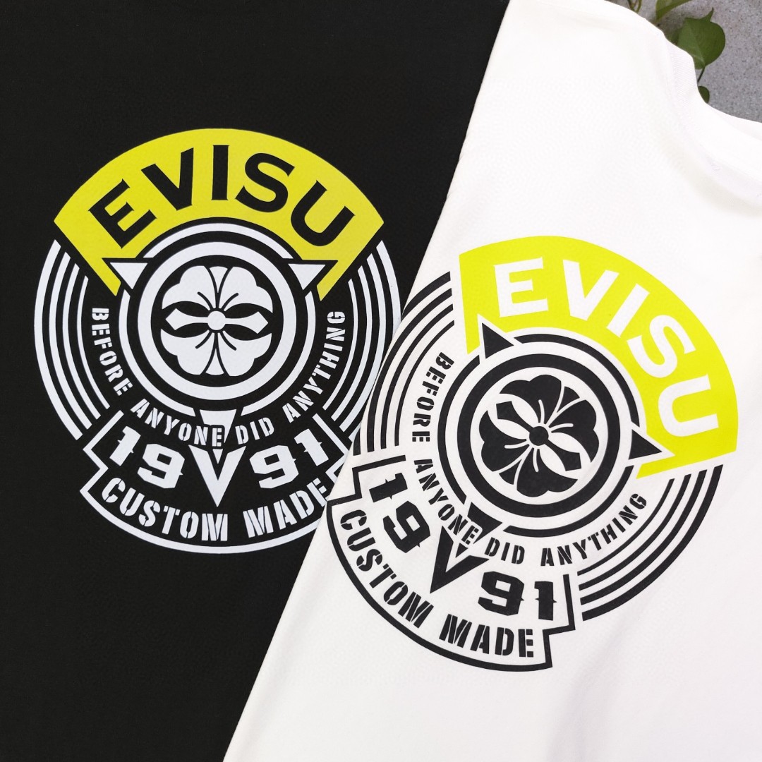 Evisu Camiseta de Manga Corta con Logo Estampado para Hombre y Mujer 7 a1720045600788 4814