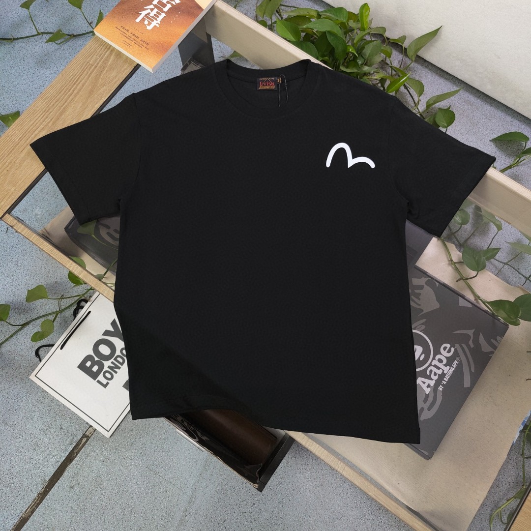 Evisu Camiseta de Manga Corta con Logo Estampado para Hombre y Mujer 4 a1720045600806 1055