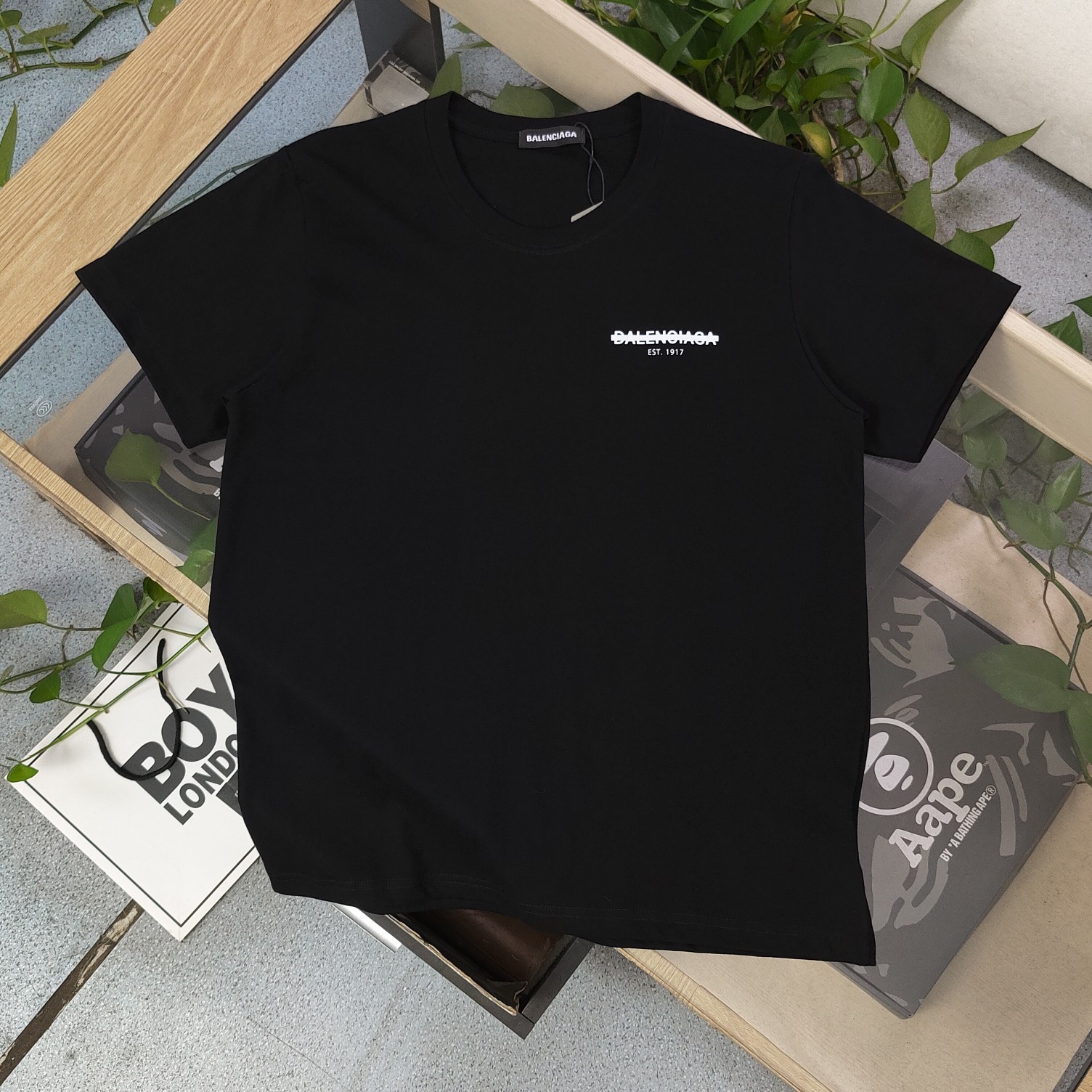 Balenciaga Clothing T-Shirt Replica Online
 Black Doodle Printing Unisex Cotton Short Sleeve