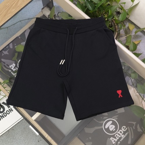 AMI Paris Embroidered Heart Logo Terry Cotton Shorts - Casual & Stylish 1 AMI Paris Embroidered Heart Logo Terry Cotton Shorts - Casual & Stylish