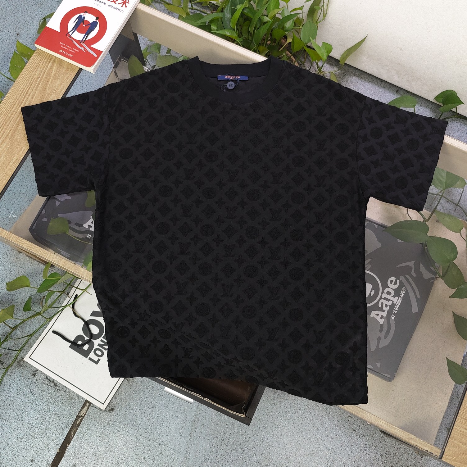 Louis Vuitton Clothing T-Shirt Black Unisex Cotton Short Sleeve