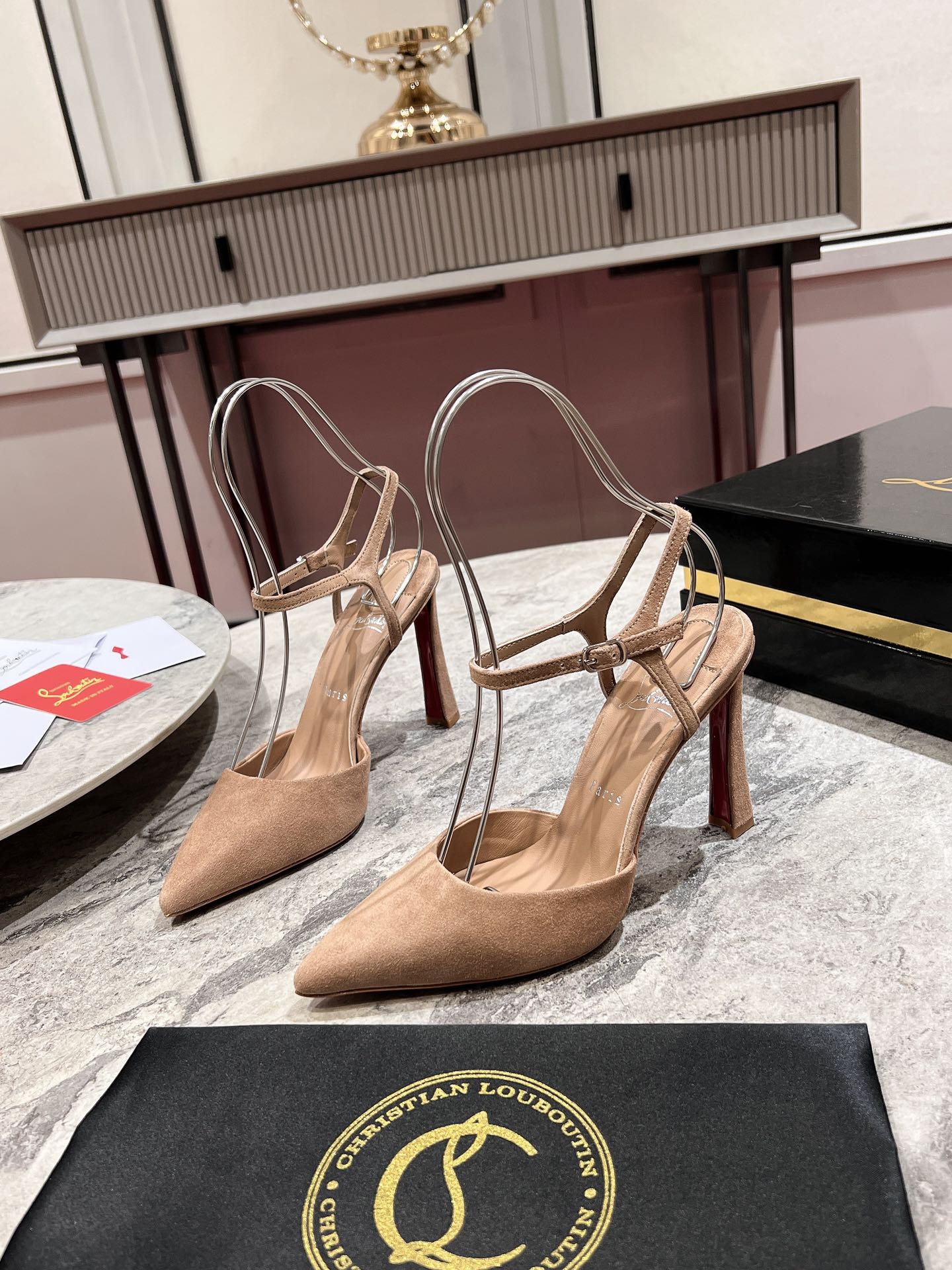 Christian Louboutin Condora Riviera Khaki Suede Heeled Sandals 2 i1726387870 547 2