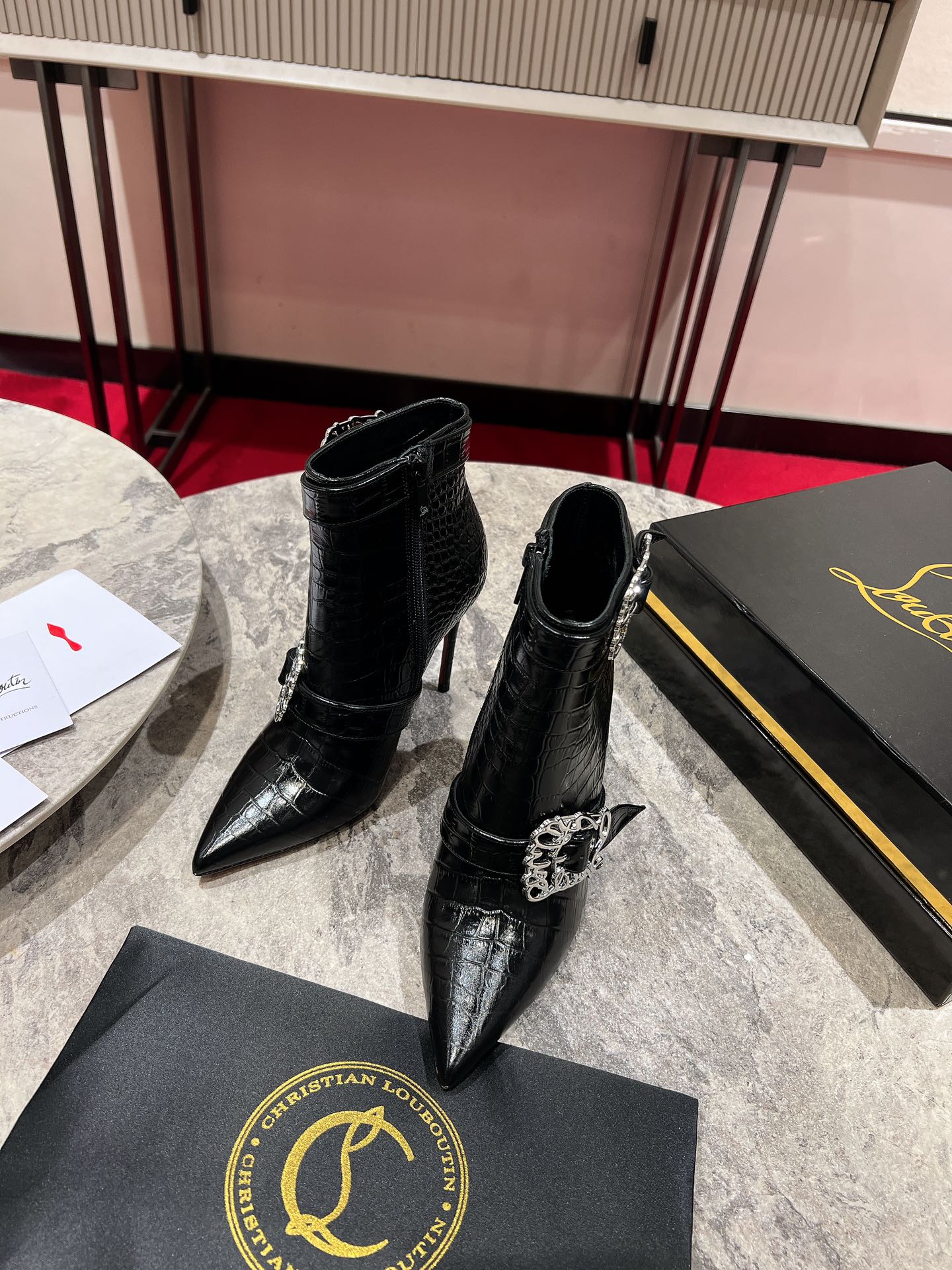 Christian Louboutin laarzen enkellaarzen nieuw binnengekomen - topkwaliteit
