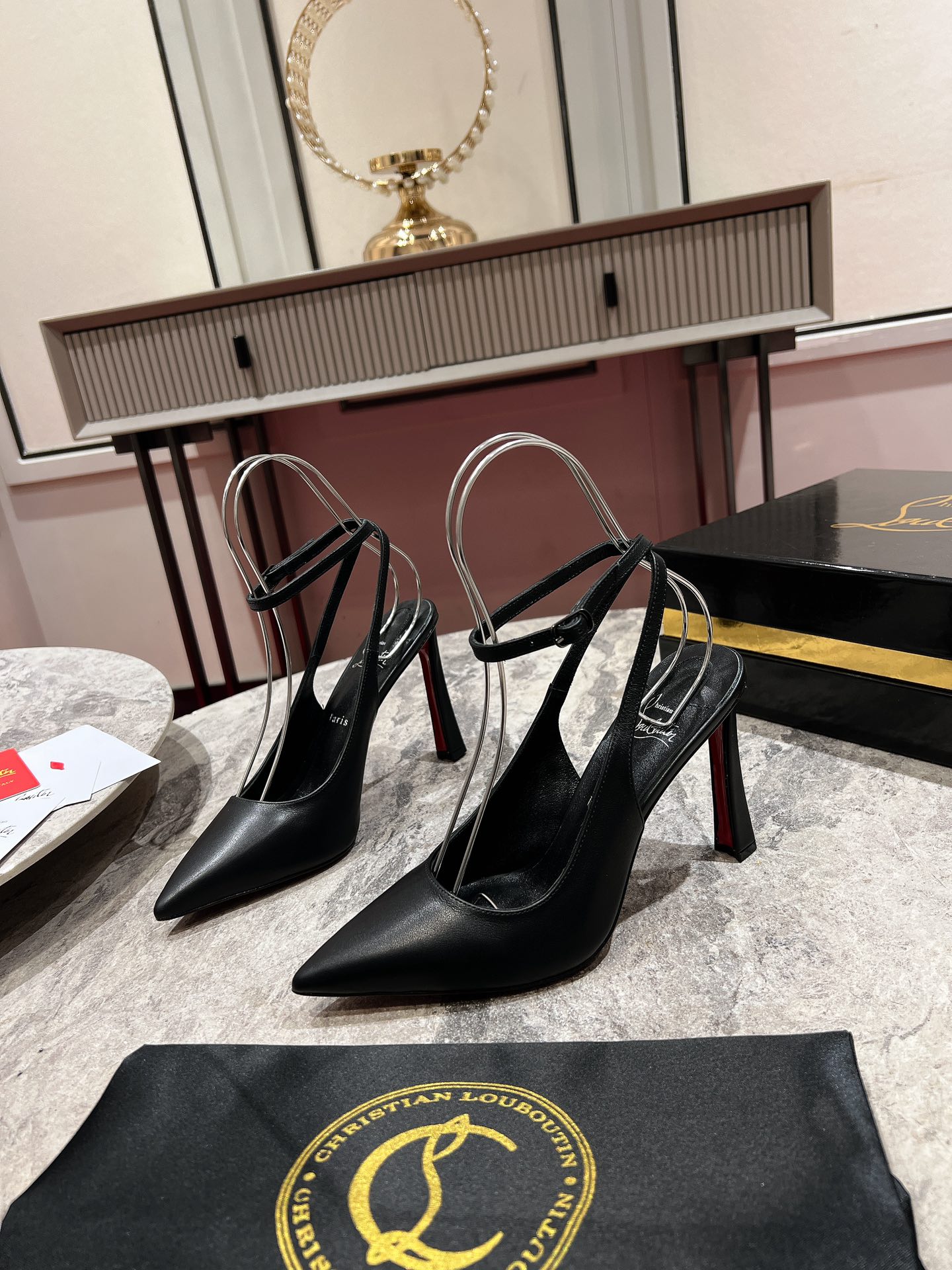 Christian Louboutin Condoraline Black Leather Pointed Toe Heels 2 i1733559474 2004 5