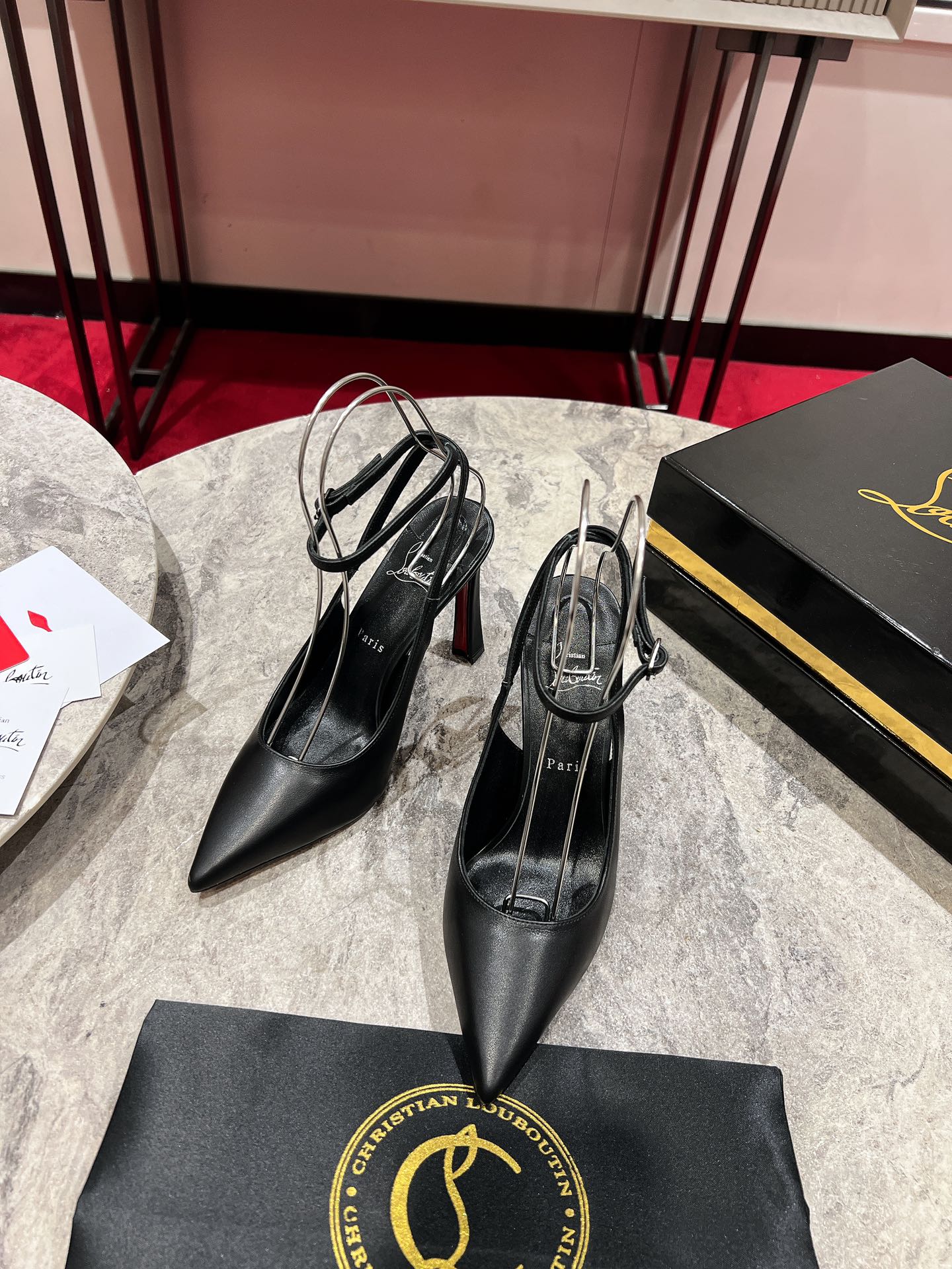 Christian Louboutin Condoraline Black Leather Pointed Toe Heels 3 i1733559474 2470 2
