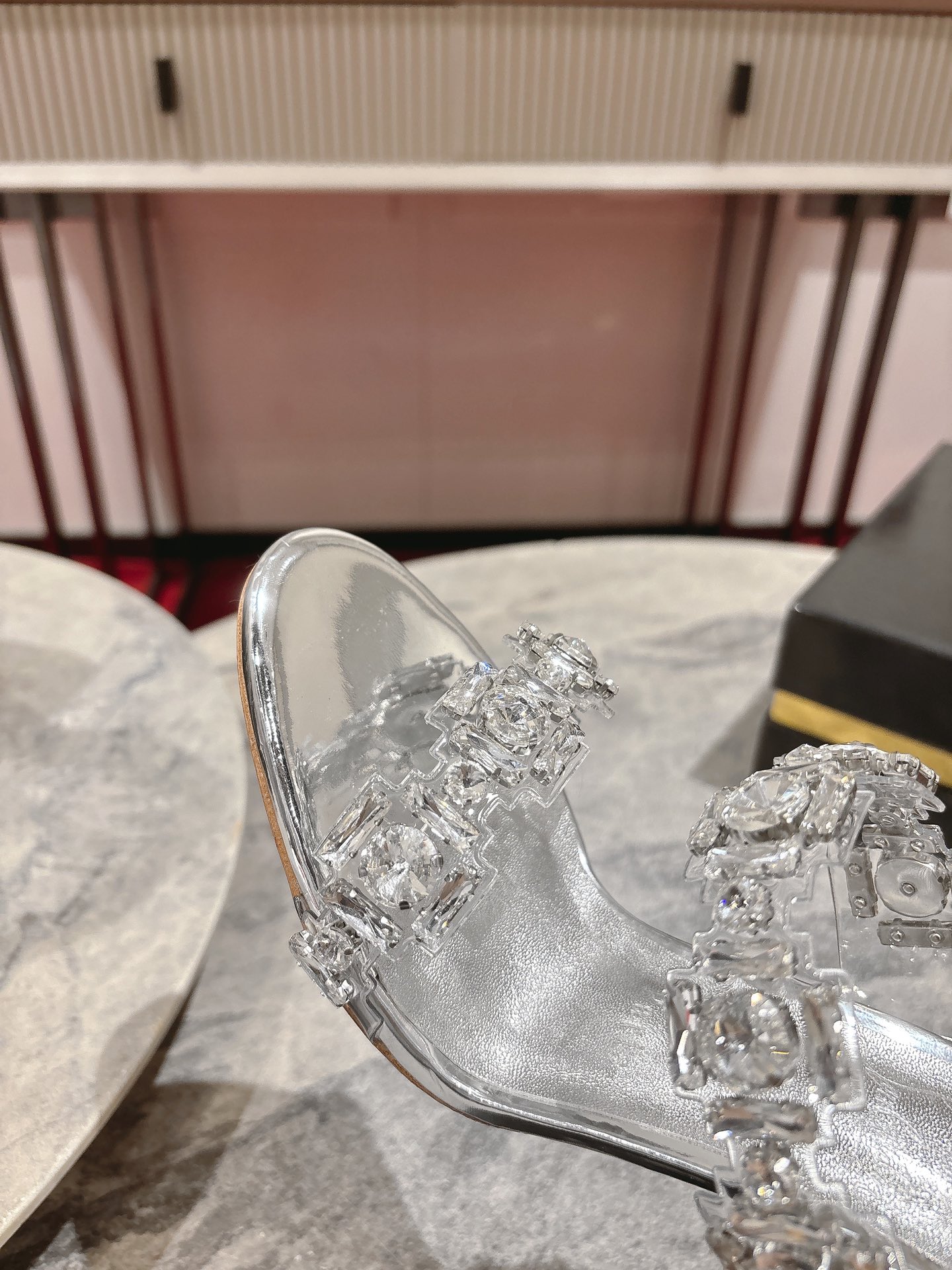 Silver Strappy Heels with Jeweled Detail in Sizes 34-43 – 10cm High - 图片 8