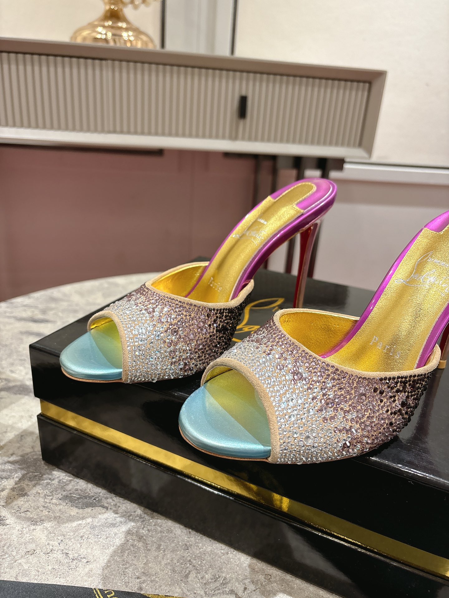 Christian Louboutin Spring/Summer 2025 Rhinestone Embellished Mules 7 i1744880485 8685 0