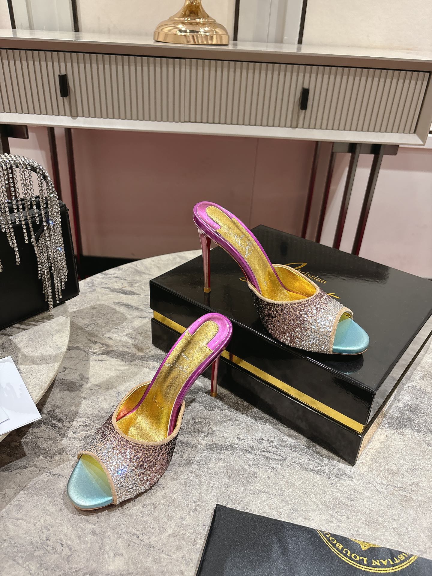 Christian Louboutin Spring/Summer 2025 Rhinestone Embellished Mules 4 i1744880487 4590 4