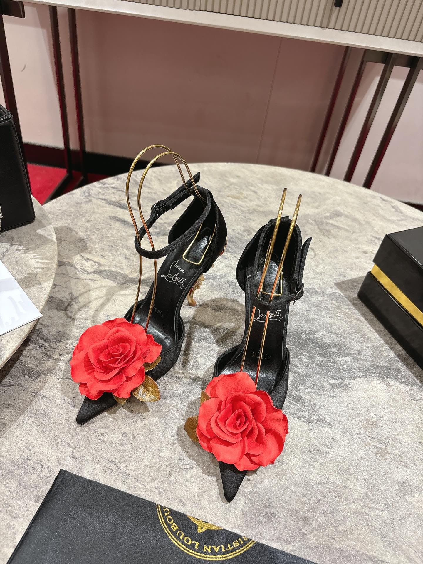 NO:261796,Rose heels single shoes w. 2025ss spring and summer hot 