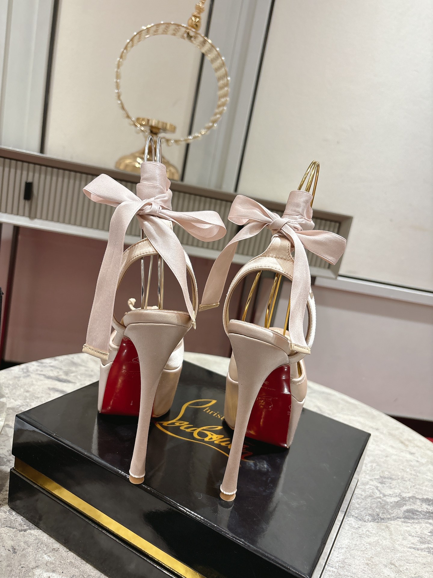 Christian Rubuto’s Ballerina-Inspired Cassia Lace Up Alta Heels with 150mm Heel - 图片 9