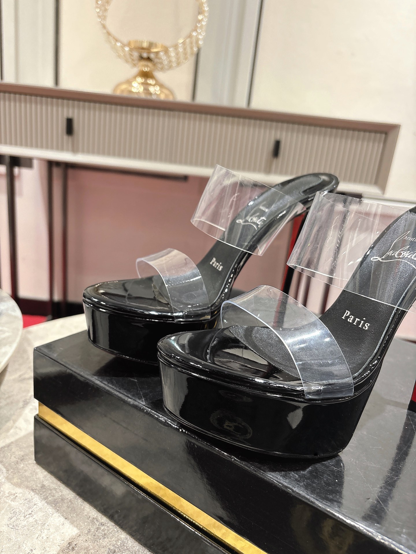 Maison Christian Louboutin Justin Nothin Alta 15CM Water Table Slippers - 图片 6