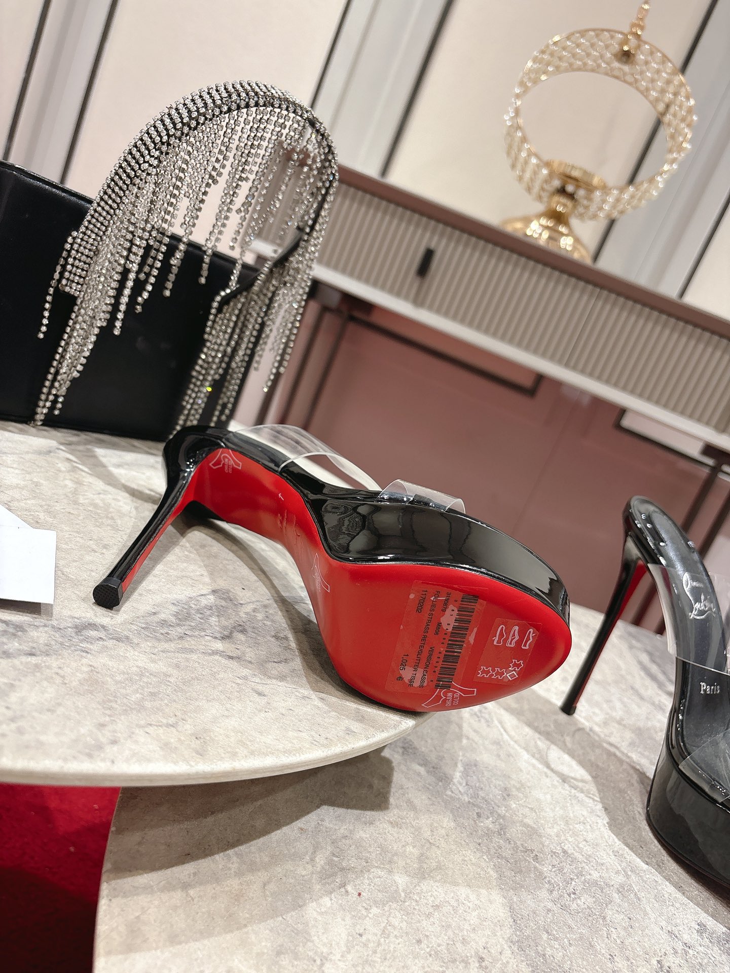 Maison Christian Louboutin Justin Nothin Alta 15CM Water Table Slippers - 图片 8