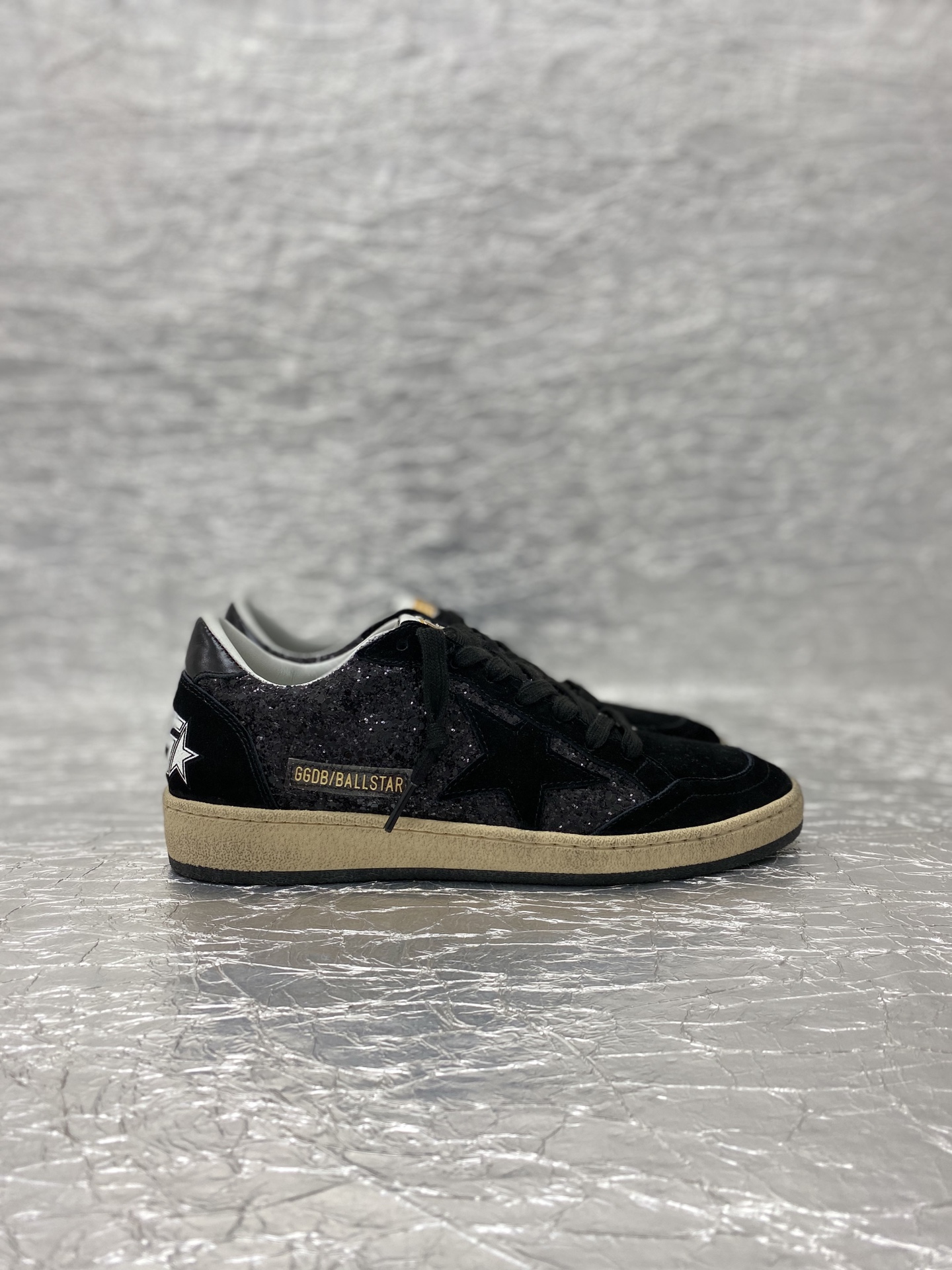 Golden Goose Skateboard Shoes Gold Red Women Men Cowhide