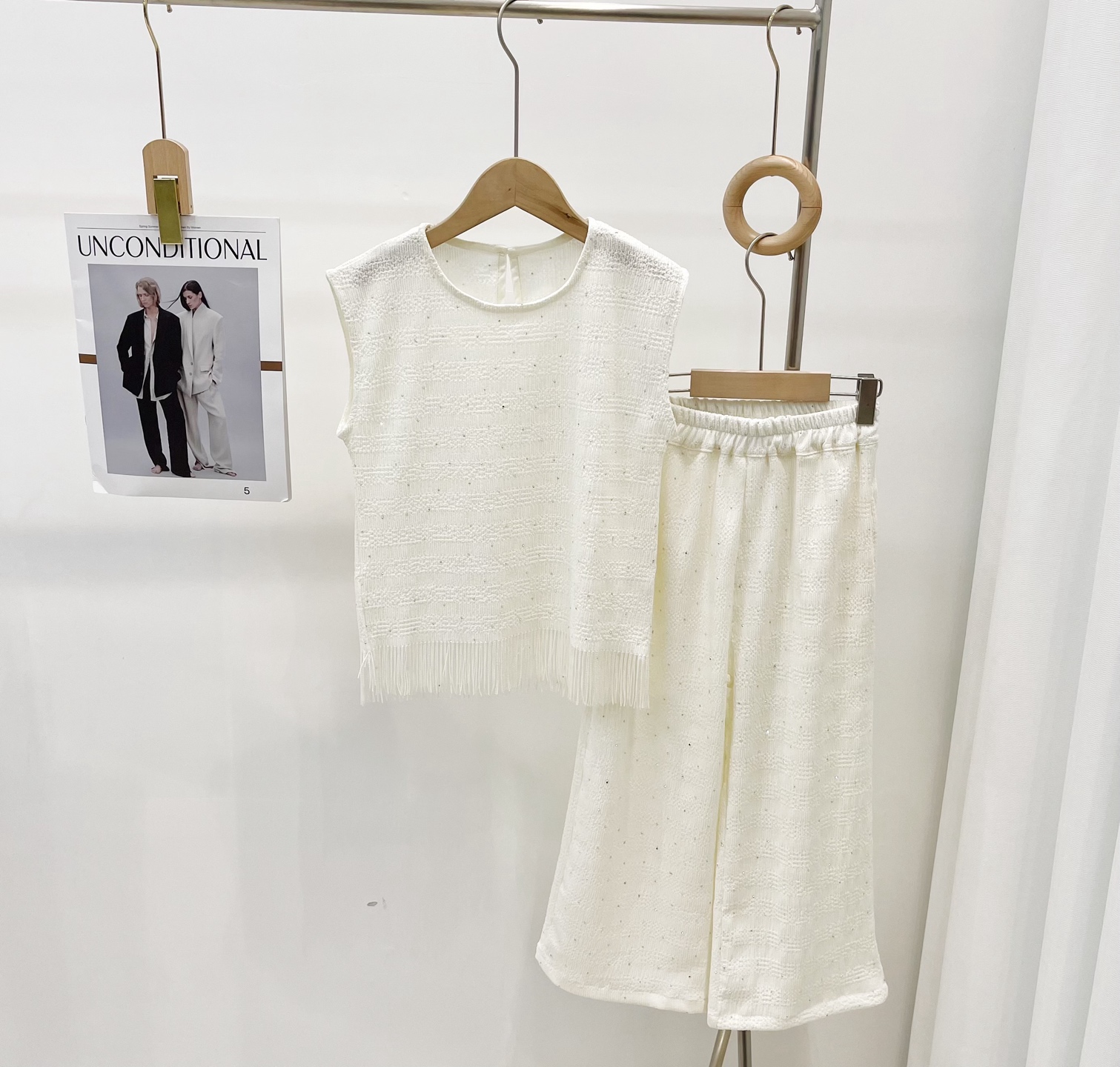 Venta rápida @89.9 Conjunto de flecos de estrellas. 100-170. Conjunto dulce estilo coreano que resuelve fácilmente los …