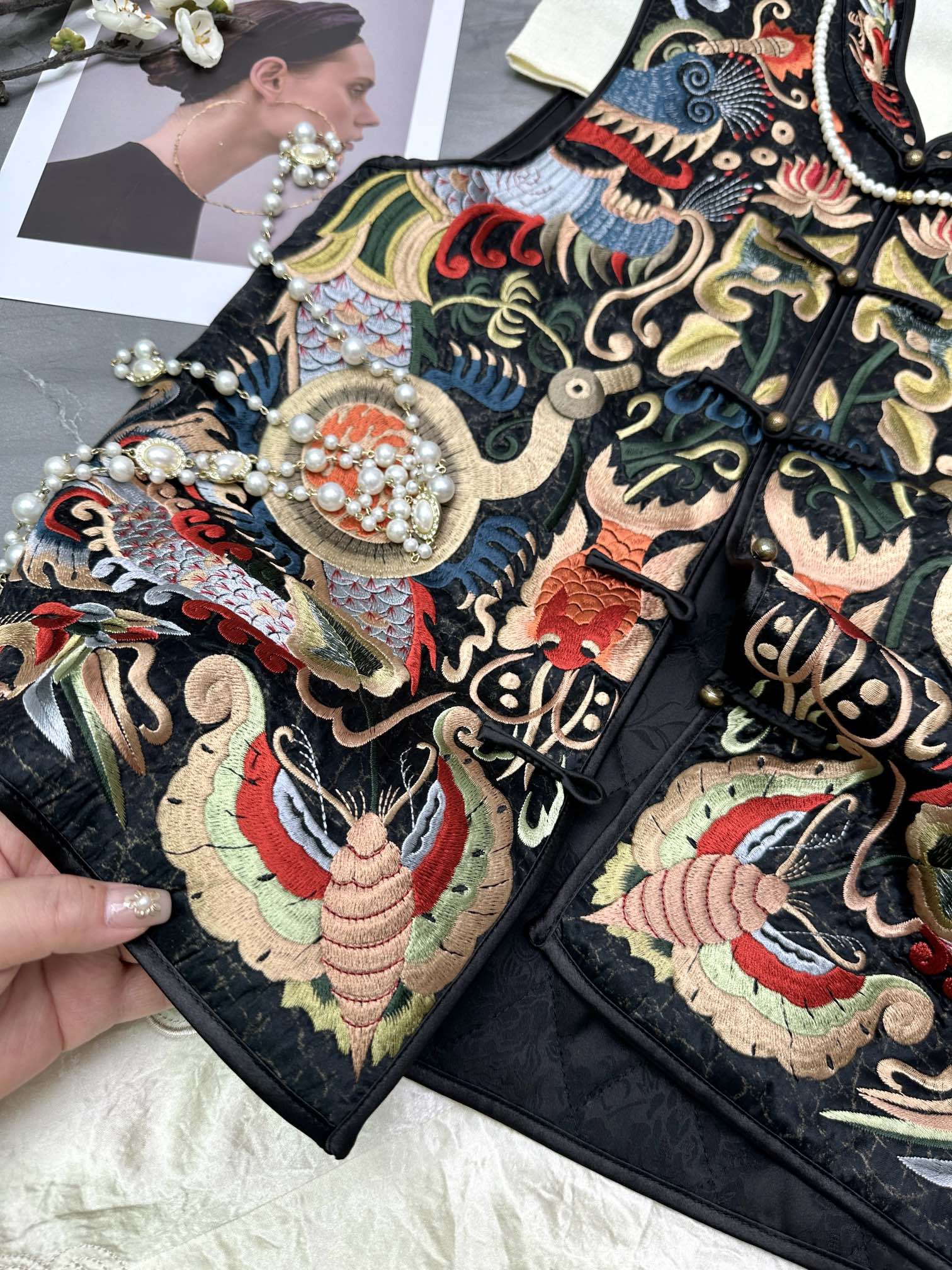 p851 High-end Quality Women ‘ s Clothes Packed DG Heavy acoustic embroidery with cotton-XL - 图片 4
