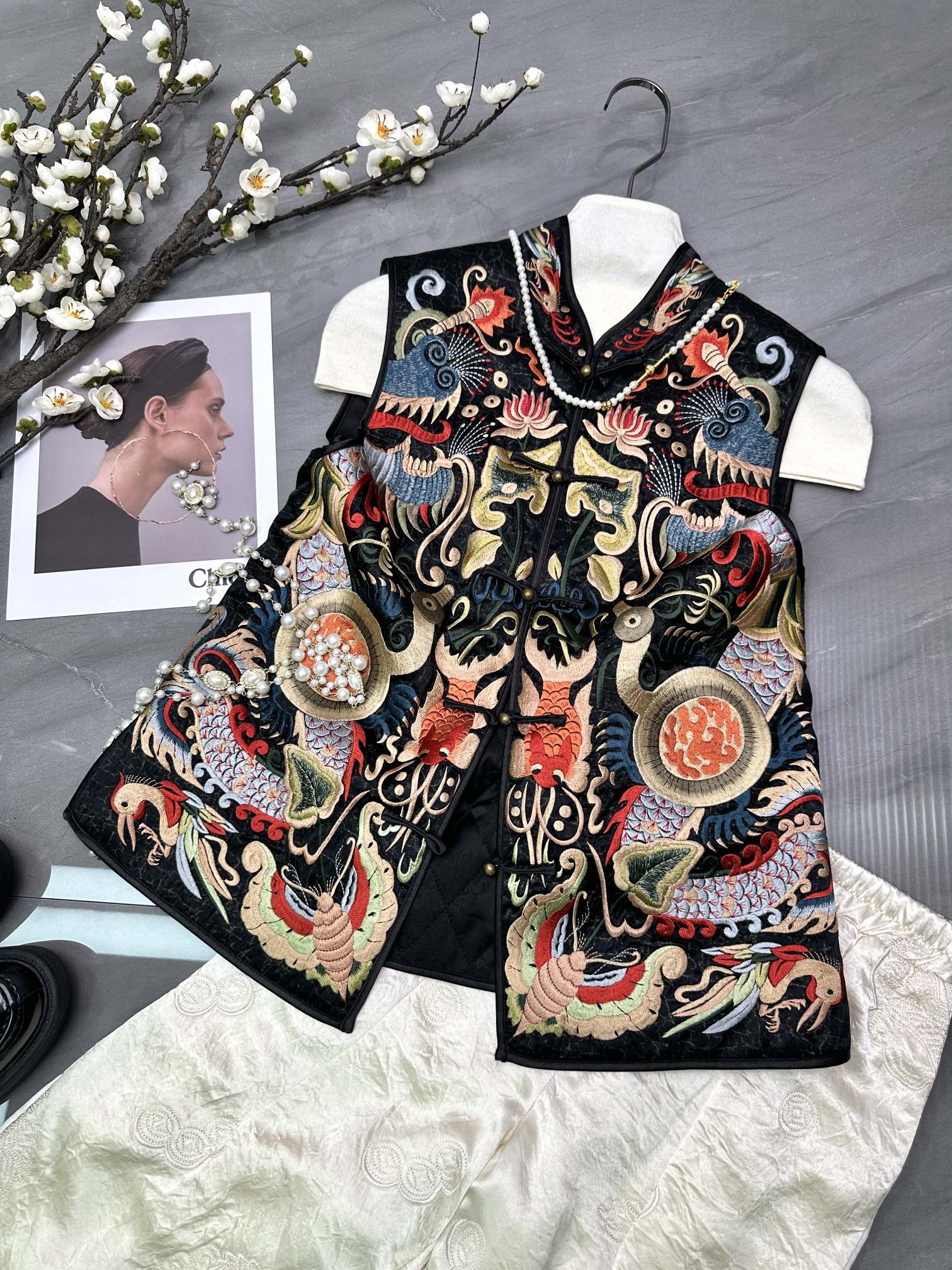 p851 High-end Quality Women ‘ s Clothes Packed DG Heavy acoustic embroidery with cotton-XL - 图片 1